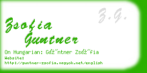 zsofia guntner business card